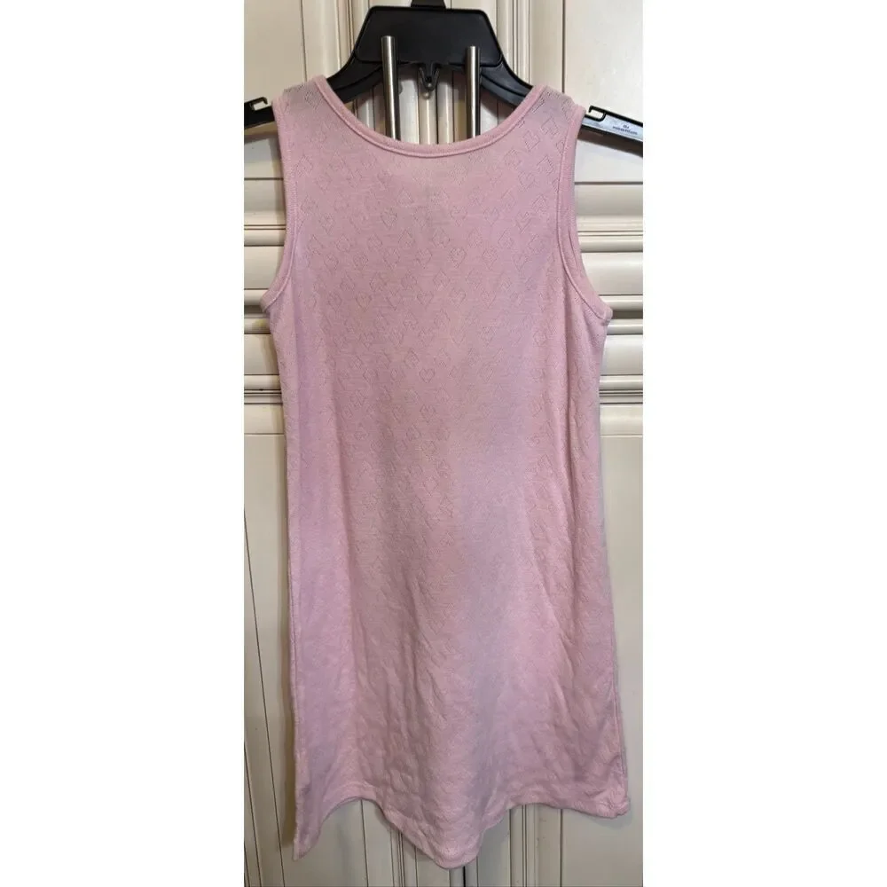 Gap Kids Girls Sleeveless Henley Tank Sleep Dress Pink Size 10